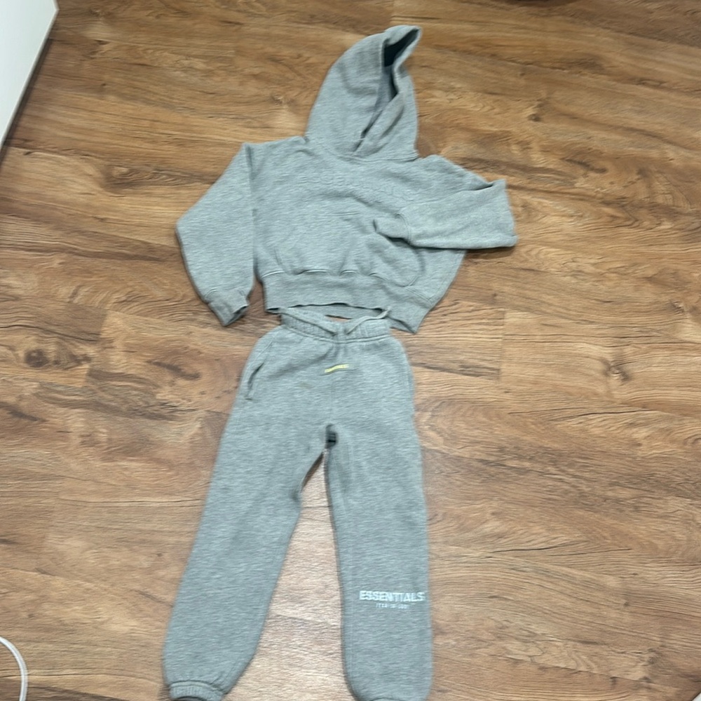 essentials kids hoodie and sweat pants